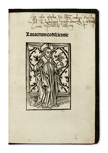 INCUNABULA  GRUYTRODE, JACOBUS DE, attributed to. Lavacrum conscientiae.  Not after 1498